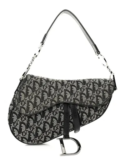 Dior Black Trotter Canvas Saddle Bag (authentic Pre-loved)
