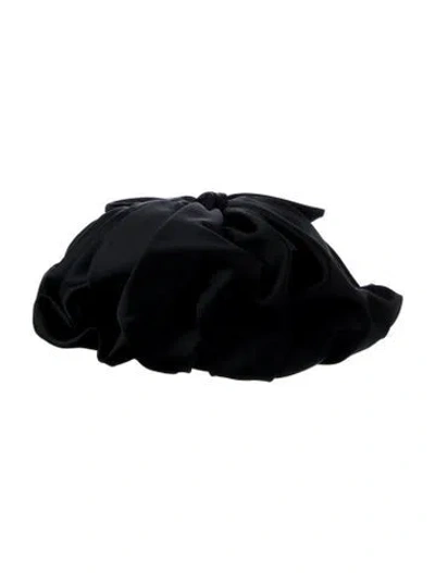 Pre-owned Dior Black Vintage Cap With Bow Embellishment