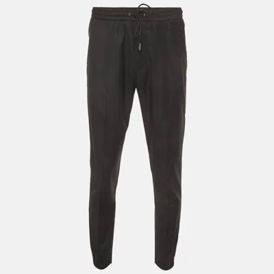 Pre-owned Dior Black Virgin Wool Drawstring Joggers M