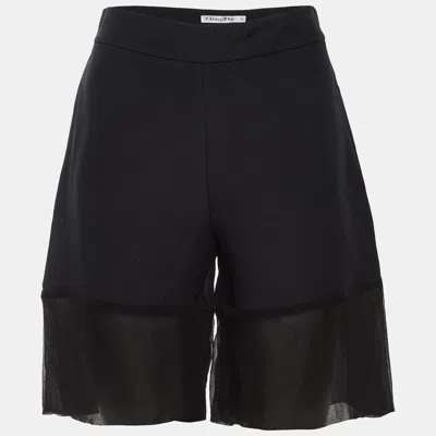 Pre-owned Dior Black Wool & Silk Shorts M