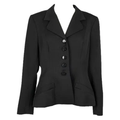 Pre-owned Dior Black Wool Jacket With A Powder Pink Silk Lining, 2016