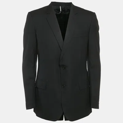 Pre-owned Dior Black Wool Regular Fit Blazer Xl