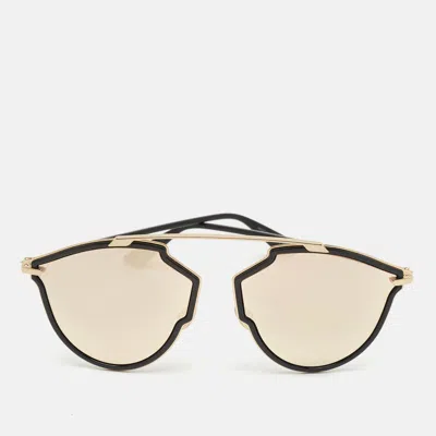 Pre-owned Dior Black/gold 2m2sq Sorealrise Aviator Sunglasses