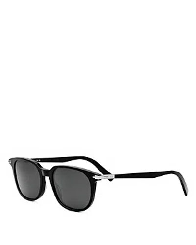Dior Blacksuit S12i Oval Sunglasses, 52mm In Black/gray Solid