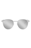 Dior Blacksuit R8u 51mm Round Sunglasses In Shiny Palladium / Smoke Mirror