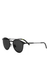 Dior Blacksuit R8u Round Sunglasses, 51mm In Black/smoke