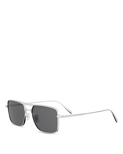 Dior Blacksuit Rectangle Sunglasses, 54mm In Metallic