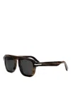 Dior Blacksuit Rectangular Sunglasses, 52mm In Brown