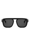 Dior Blacksuit S15i 52mm Rectangular Sunglasses In Shiny Black/smoke