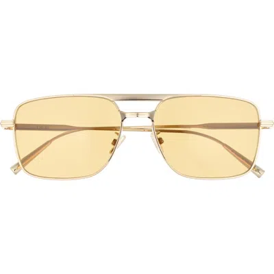 Dior Blacksuit S17u 54mm Rectangular Sunglasses In Gold