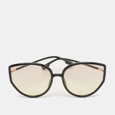 Pre-owned Dior Black/yellow Gradient 807yba Sostellaire 4 Oversized Sunglasses