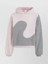 Dior Block Glitter Hooded Long Sleeve Top