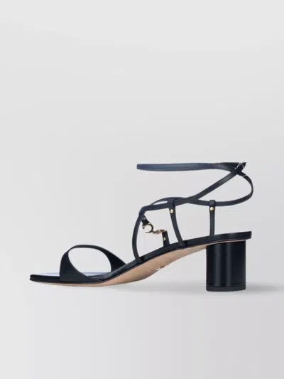 DIOR BLOCK HEEL OPEN TOE SANDALS