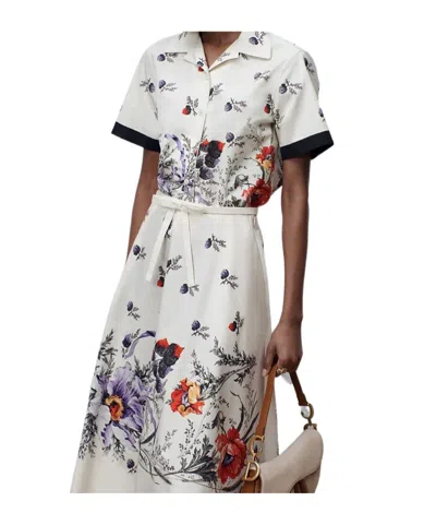 Dior Mid-length Belted Shirtdress In White