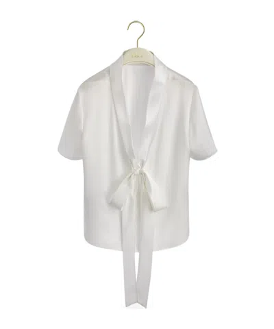 Dior Blouse With Rear Tie In White