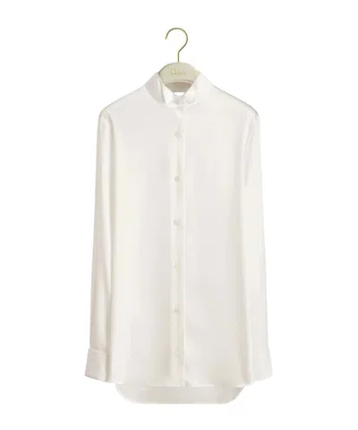 Dior Blouse With Removable Jabot In White
