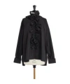 Dior Blouse With Removable Ruched Collar In Black