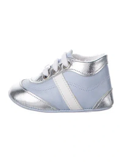 Pre-owned Dior Kids' Blue And White Patterned Sneakers