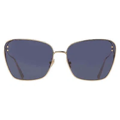 Pre-owned Dior Blue Butterfly Ladies Sunglasses Miss B2u Cd40095u 10v 63
