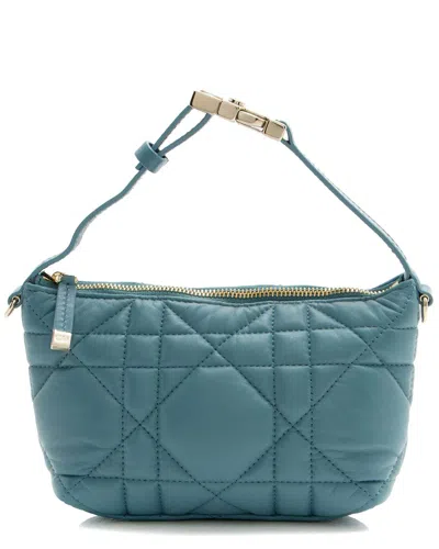 Dior Blue Calfskin Travel Nomad Small Pouch (authentic Pre-loved)