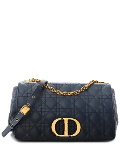 Dior Blue Cannage Leather Gradient Large Caro Bag (authentic Pre-loved)