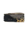 Dior Blue Canvas Embroidered Shoulder Strap (authentic )