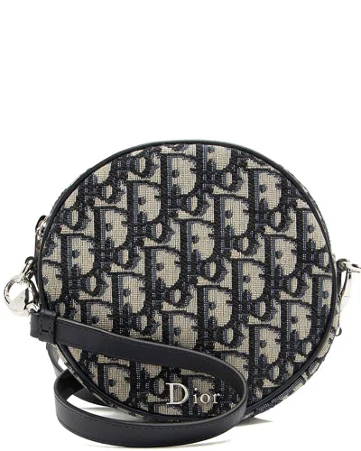 Dior Blue Canvas Oblique Baby Ball Shoulder Bag (authentic Pre-loved)