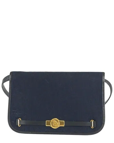 Dior Blue Canvas Trotter Shoulder Bag (authentic Pre-loved)