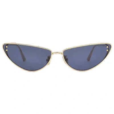 Pre-owned Dior Blue Cat Eye Ladies Sunglasses Miss B1u Cd40094u 10v 63 Miss B1u