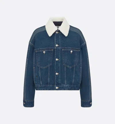 Dior Max Mara Teddy Bear Icon Coat In Blue