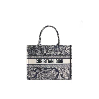 Dior Blue Cotton Tote Bag