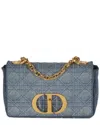 Dior Blue Denim Cannage Small Caro Bag (authentic Pre-loved) In Blue