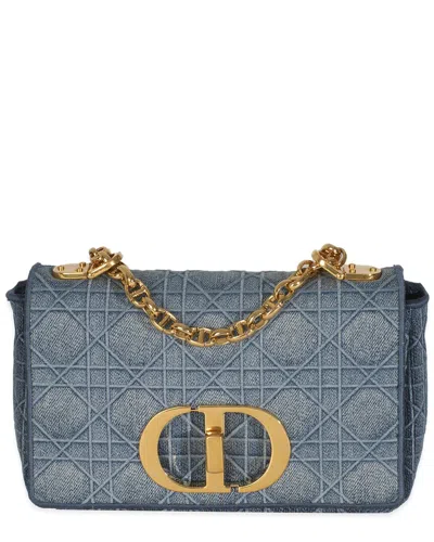 Dior Blue Denim Cannage Small Caro Bag (authentic Pre-loved)