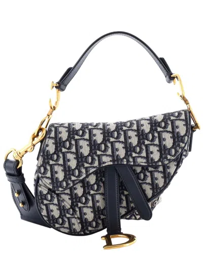 Dior Blue Issimo Saddle Bag (authentic Pre-loved) In Multi