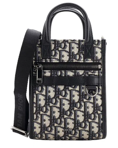 Dior Blue Issimo Safari North South Convertible Tote (authentic Pre-loved) In Black