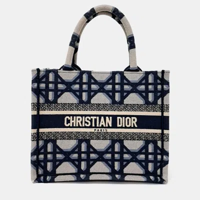 Pre-owned Dior Blue Fabric Book Tote Bag