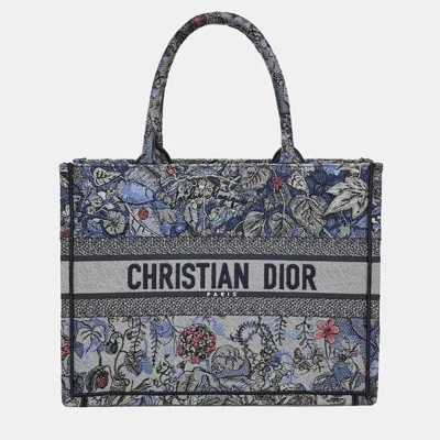 Pre-owned Dior Blue Fabric Book Tote Bag 36