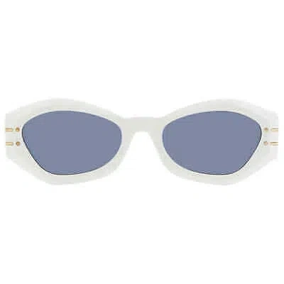 Pre-owned Dior Blue Geometric Ladies Sunglasses Signature B1u 50b0 55 Signature
