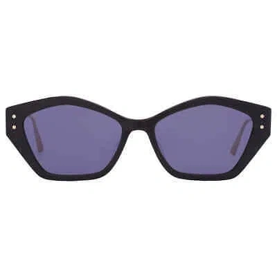 Pre-owned Dior Blue Geometric Ladies Sunglasses Miss S1u Cd40107u 01v 56