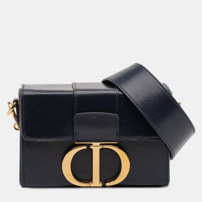 Pre-owned Dior Blue Leather 30 Montaigne Box Bag