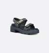 Dior Blue Leather Sandal In Multi