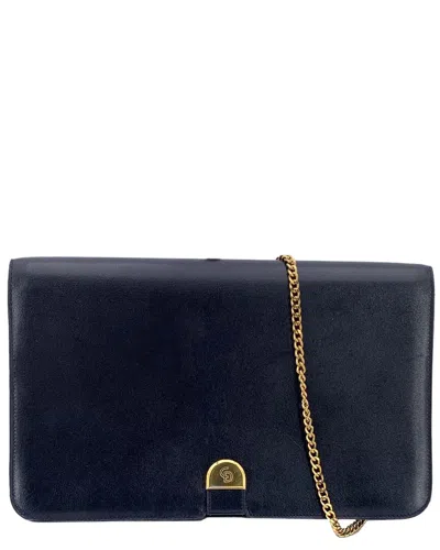 DIOR DIOR BLUE LEATHER SHOULDER BAG (AUTHENTIC PRE-LOVED)