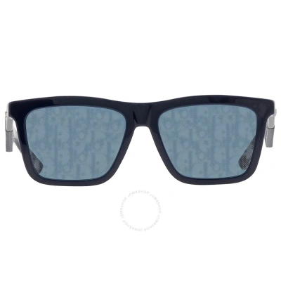 Dior Blue Logo Rectangular Men's Sunglasses  B27 S1i 30b8 56
