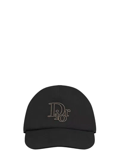 DIOR MEN BLUE LOGO SOLID BASEBALL HAT