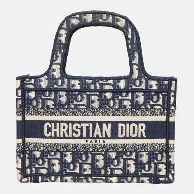 Pre-owned Dior Blue Mini Book Tote Bag