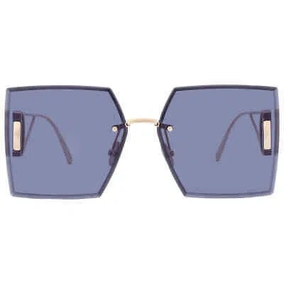 Pre-owned Dior Blue Mirror Square Ladies Sunglasses 30montaigne S7u B0b0 61 30montaigne