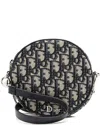Dior Blue Canvas Oblique Baby Ball Shoulder Bag (authentic Pre-loved) In Black