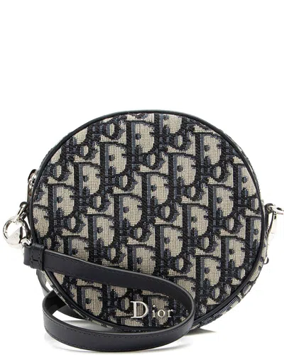 Dior Blue Oblique Canvas Baby Ball Shoulder Bag (authentic Pre-loved)