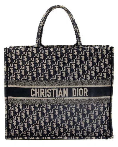Dior Blue Oblique Canvas Large Book Tote (authentic Pre-loved)