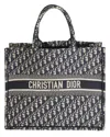 Dior Blue Oblique Canvas Large Book Tote (authentic Pre-loved) In Black